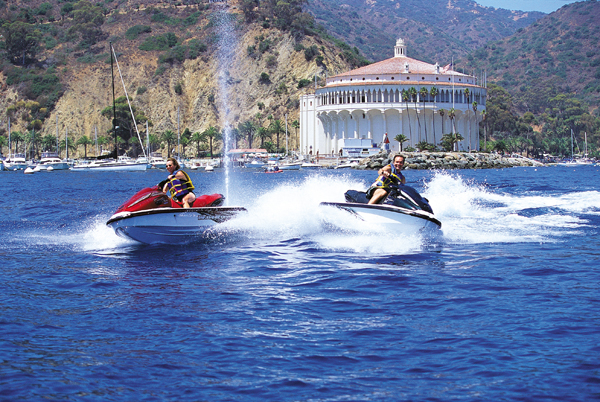 Jetskiing off Catalina Island